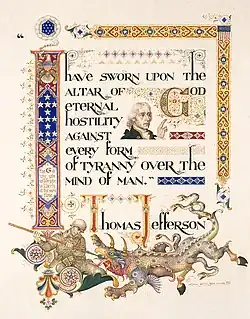 Thomas Jefferson's Oath (1951), New Canaan, Connecticut.