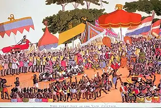 Image 7Yam festival in the Ashanti Empire. Thomas E. Bowdich – 1817. (from History of agriculture)
