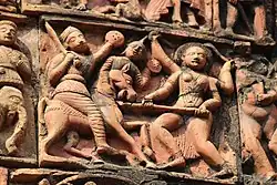 Terracotta relief in Swarup Narayan temple