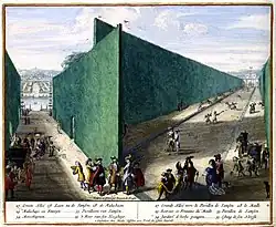 Crossroads with the pavilion dedicated to Samson on the left (beyond the lake), and the 'Maliehuis' on the right