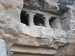 A close view of the sealed part of Aurangabad Caves