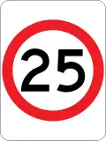 (R4-1) 25 km/h Speed Limit