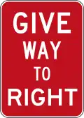 Give Way to Right