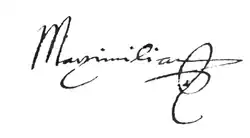 Maximilian III's signature