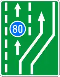 Д2 Additional road lane for slow-moving road vehicles