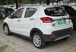 Beijing EC180 rearview (with BAIC advertisings)