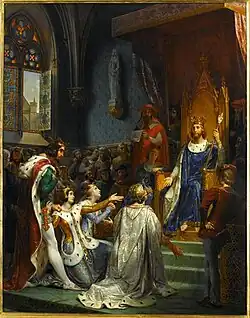 John II the Good receives the submission of Charles II the Bad at the Louvre by Merry-Joseph Blondel