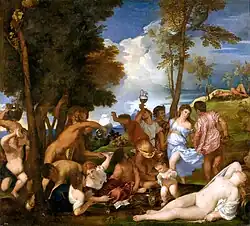 Bacchanal of the Andrians by Titian