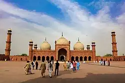 Image 14Badshahi Mosque built under the Mughal emperor Aurangzeb in Lahore, Pakistan (from Culture of Asia)