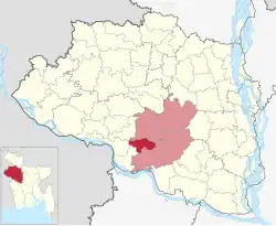 Location of Bagatipara Upazila