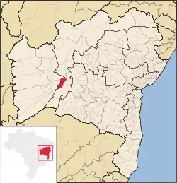 Location of Sítio do Mato in Bahia
