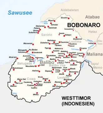 Sub-district, suco and town of Balibo