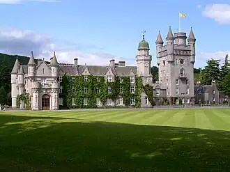Balmoral Castle, completely rebuilt for Queen Victoria, an example of the Scots Baronial style