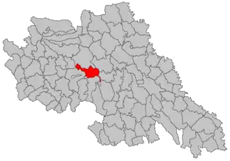 Location in Iași County
