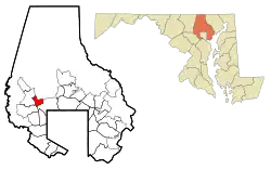 Location of Garrison, Maryland