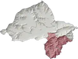 Barang Tehsil (red) in Bajaur District