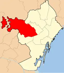 Districts of Barcelona, Sarrià-Sant Gervasi coloured red