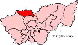 Map showing the location of the Barnsley North constituency in South Yorkshire under the boundaries created by the 2023 boundary review and first used at the 2024 general election.