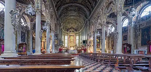 Interior view of the Santa Maria delle Grazie church