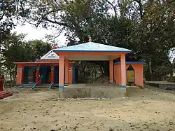 The campus of the temples of the presiding deity Basuki Nath Mahadev and Gram Devata Brahma Baba of the village