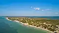 Holbox city aerial