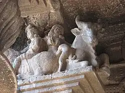Capital of a column above the main entrance