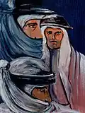 Bedouins (guardians series), 50 × 70 cm, acrylic on canvas