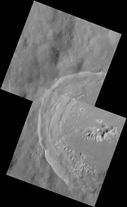 Highest resolution images of Bek obtained by MESSENGER