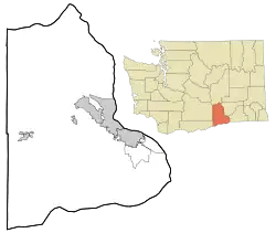 Yellepit, Washington is located in Benton County, Washington