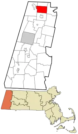 Location in Berkshire County and the state of Massachusetts.