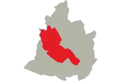 Location of Bierges in Wavre