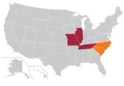 Location of teams in {{{title}}}