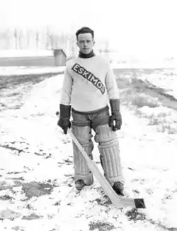Eskimo goaltender Bill Tobin