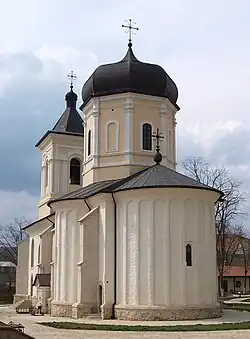 The stone church (1491–1496), built in Moldavian style by Moldavian Prince Stephen the Great