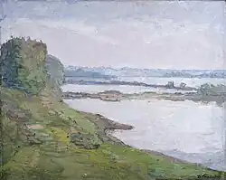 Vistula Shore, painted by Bogdan Cierpisz in 1898, oil on canvas