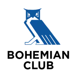 Logo of the Bohemian Club, depicting a stylized design of an owl