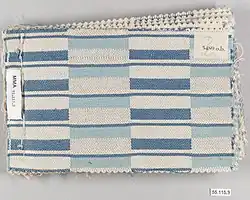blue and white rectangular fabric pattern