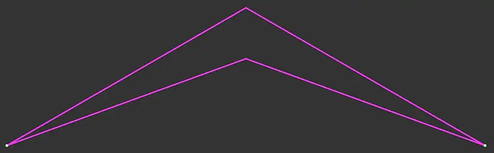 The first polygonal Tokarsky Unilluminable room with 4 sides, 1995. A video showing the path of a billiard ball in this room.