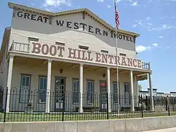 The entrance to the Boot Hill Museum