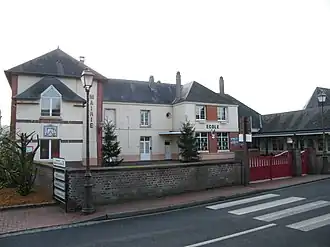 The town hall and school in Bouvaincourt-sur-Bresle