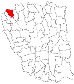 Location in Galați County