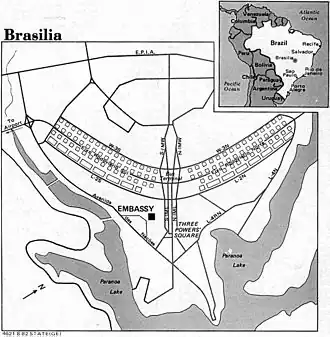 Brasília, urban plan by Lucio Costa, government buildings by Oscar Niemeyer, 1956–1963
