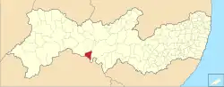 Location of Itacuruba in Pernambuco