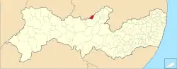 Location of Quixaba in Pernambuco