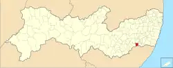 Location of São Benedito do Sul in Pernambuco