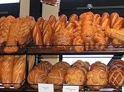 Decorative sourdough bread at Boudin Bakery