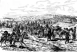 Ottoman militia dismantled at Frătești, during the Romanian War of Independence (1877)