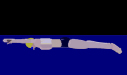 Side view of the breaststroke