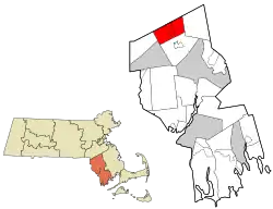 Location in Bristol County in Massachusetts