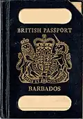 1963 British Barbados colonial passport